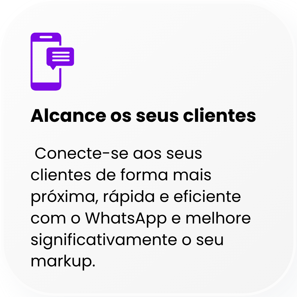 Card do serviço Alcance os seus clientes